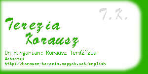 terezia korausz business card